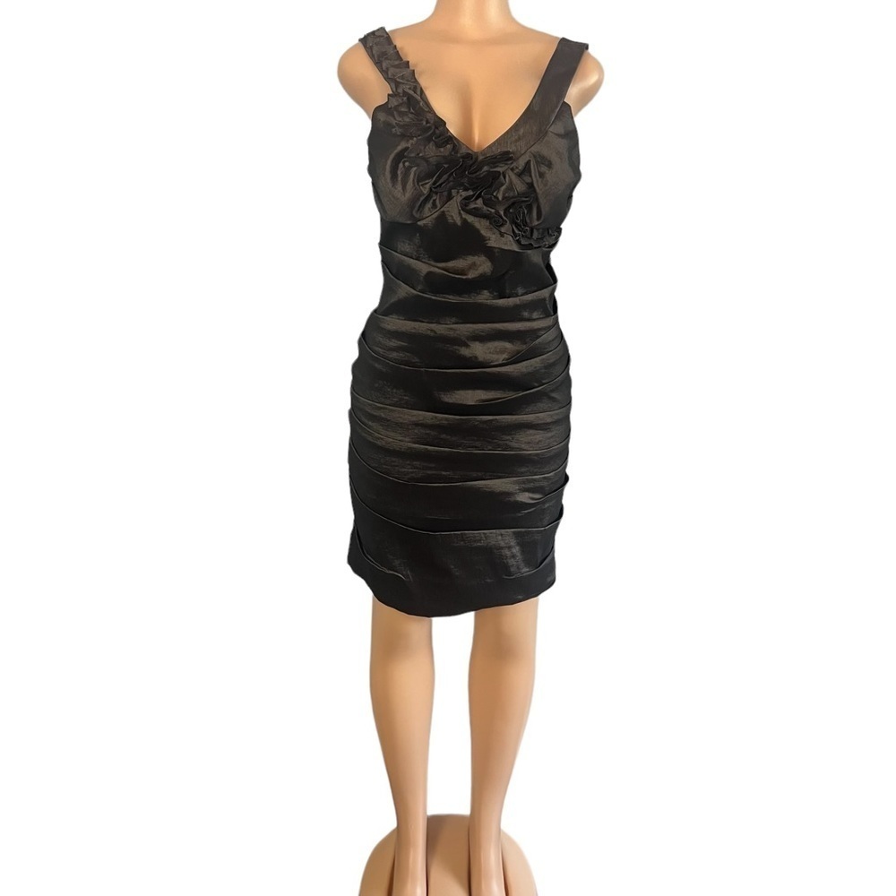 Max and Cleo Greyfrost Ruffle Shift Dress